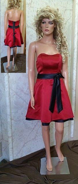 red and black bridesmaid dresses